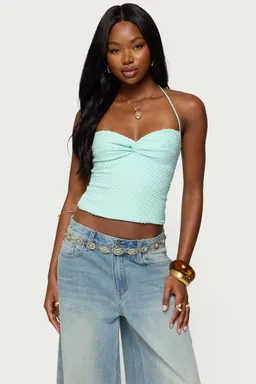 Top halter texturado zoee de Edikted en Tops para argentina