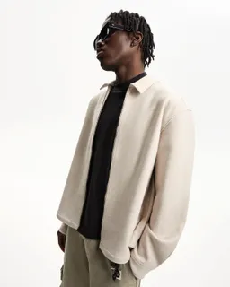 Sobrecamisa boxy con cremallera de Bershka en Camisas para argentina