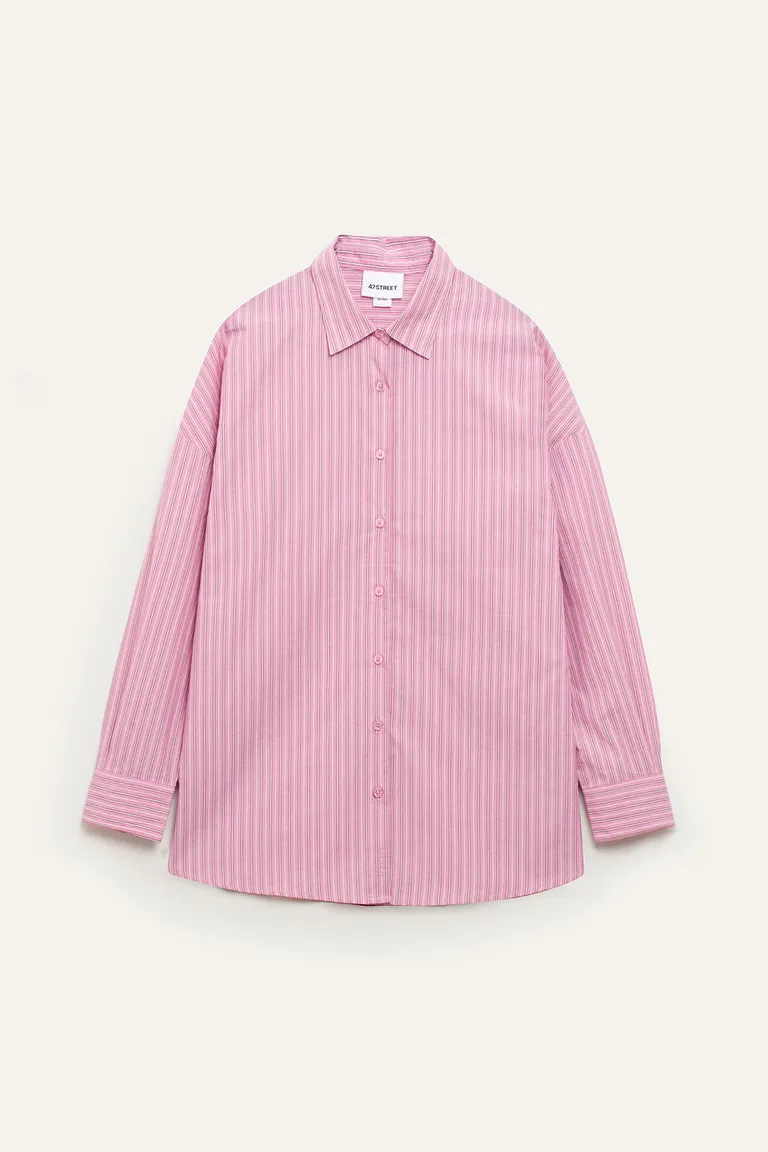Camisa de corte oversized con diseño de rayas y cuello clásico de 47 Street en Camisas para argentina