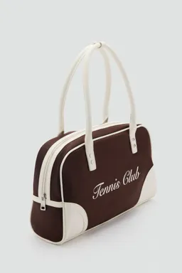 Bolso hombro contraste estampado de Mango en Bolsos y Carteras para argentina
