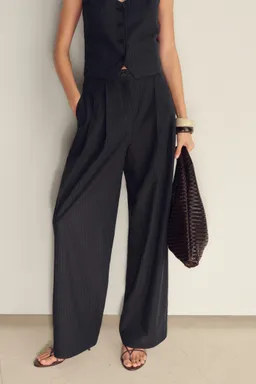 Pantalón traje recto lino de Mango en Pantalones para argentina