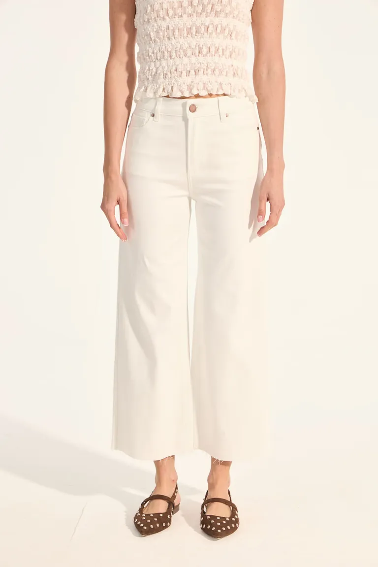 Pantalones de Tiro Alto Ankle Crop con Diseño Elástico y Cómodo de Portsaid en Pantalones para argentina