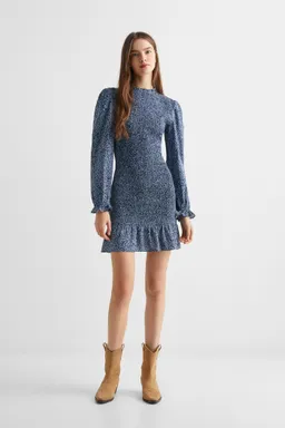 Vestido fruncido estampado de Mango Teen en Vestidos para argentina