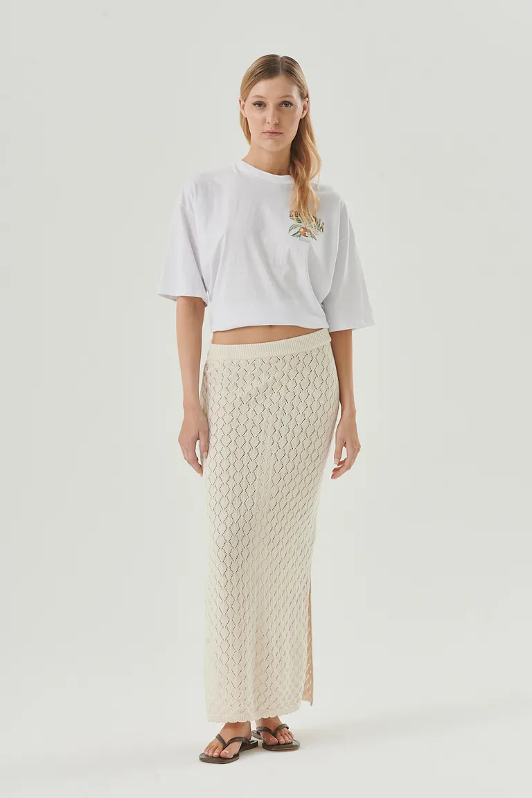 Falda larga de diseño calado con cintura elástica para un ajuste perfecto de Sweet en Faldas para argentina