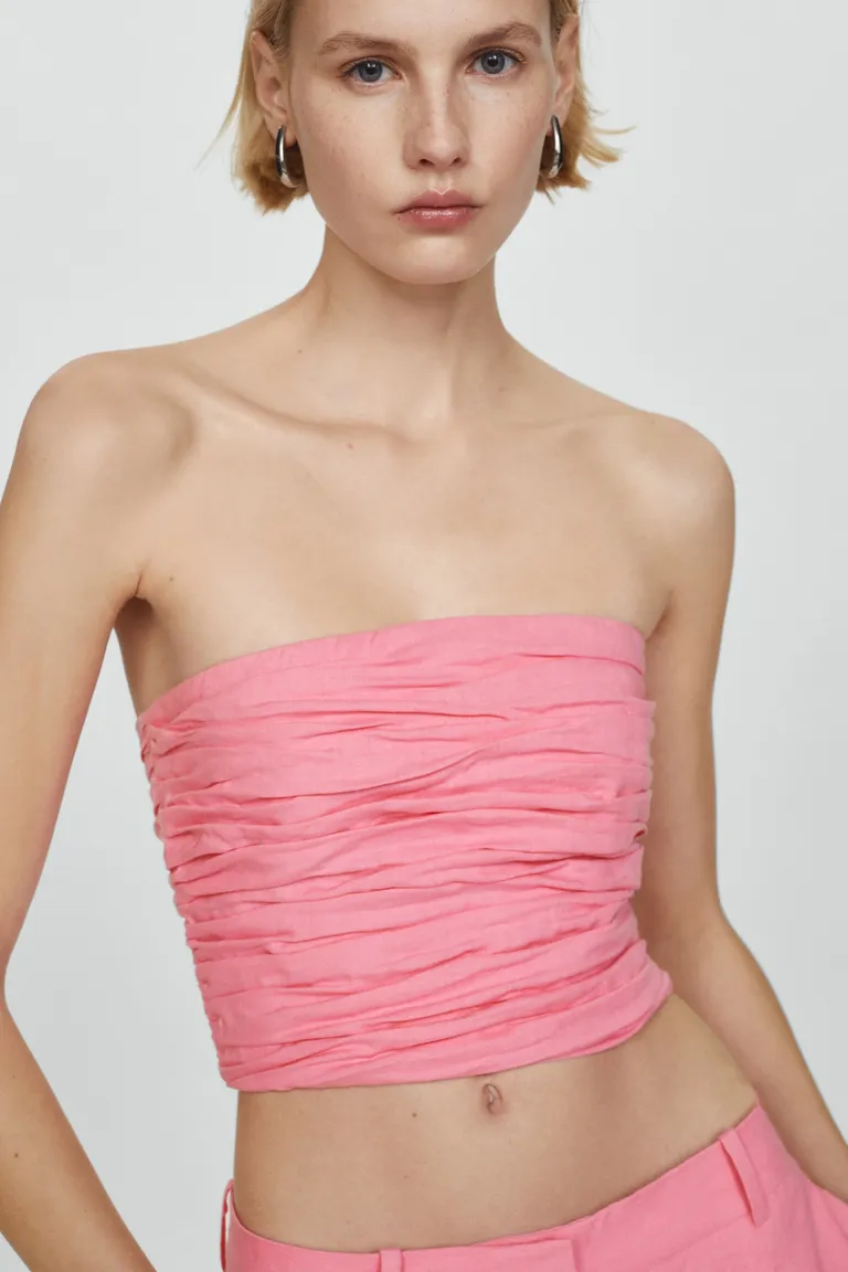 Top bandeau lino de Mango en Tops para argentina