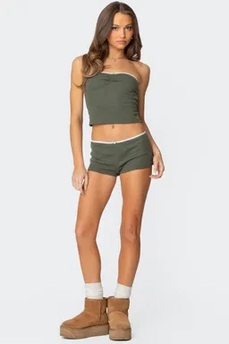 Musculosa georgina waffle de Edikted en Tops para argentina