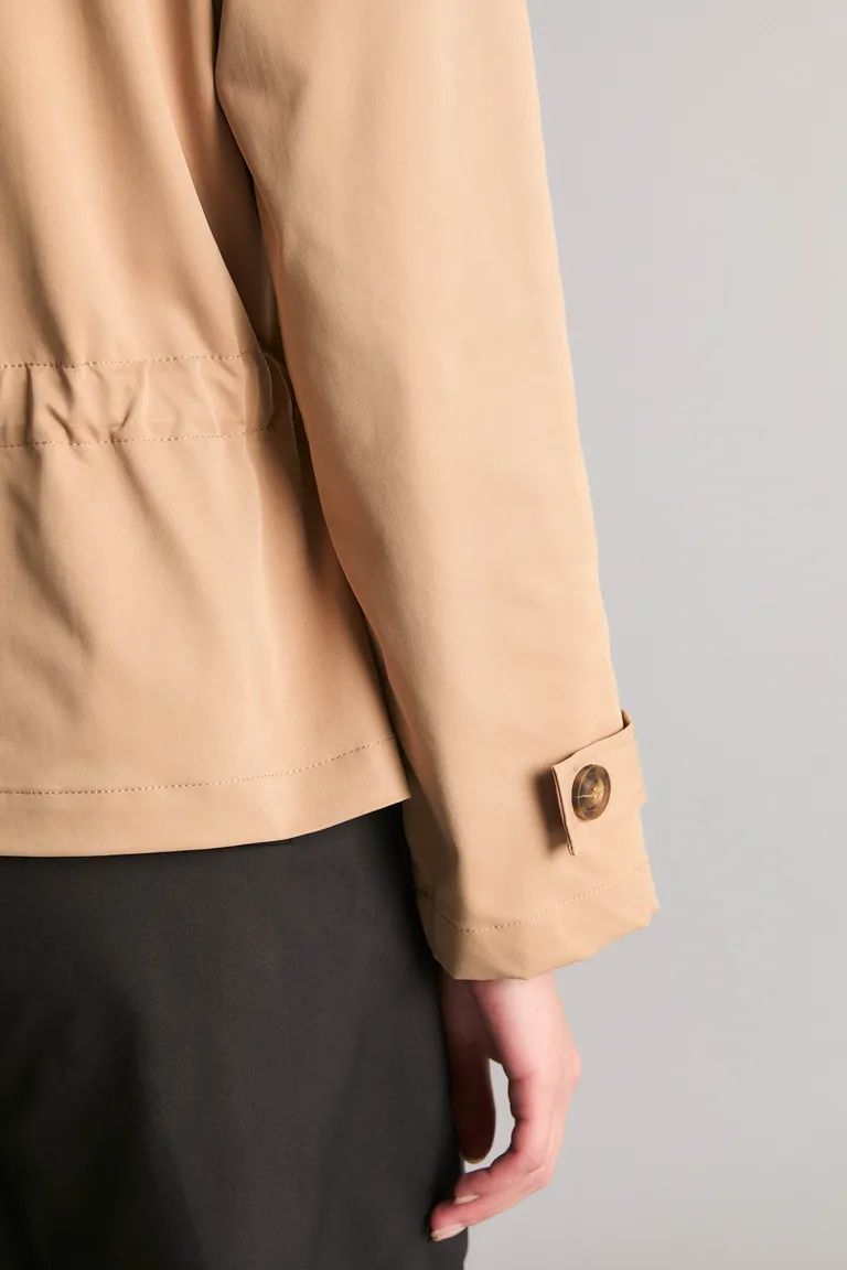 Trench de gabardina impermeable con cierre, bolsillos y cinturón para mujer de Kosiuko en Chaquetas para argentina
