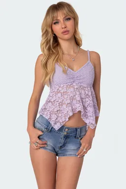 Top encaje orchid traslúcido de Edikted en Tops para argentina