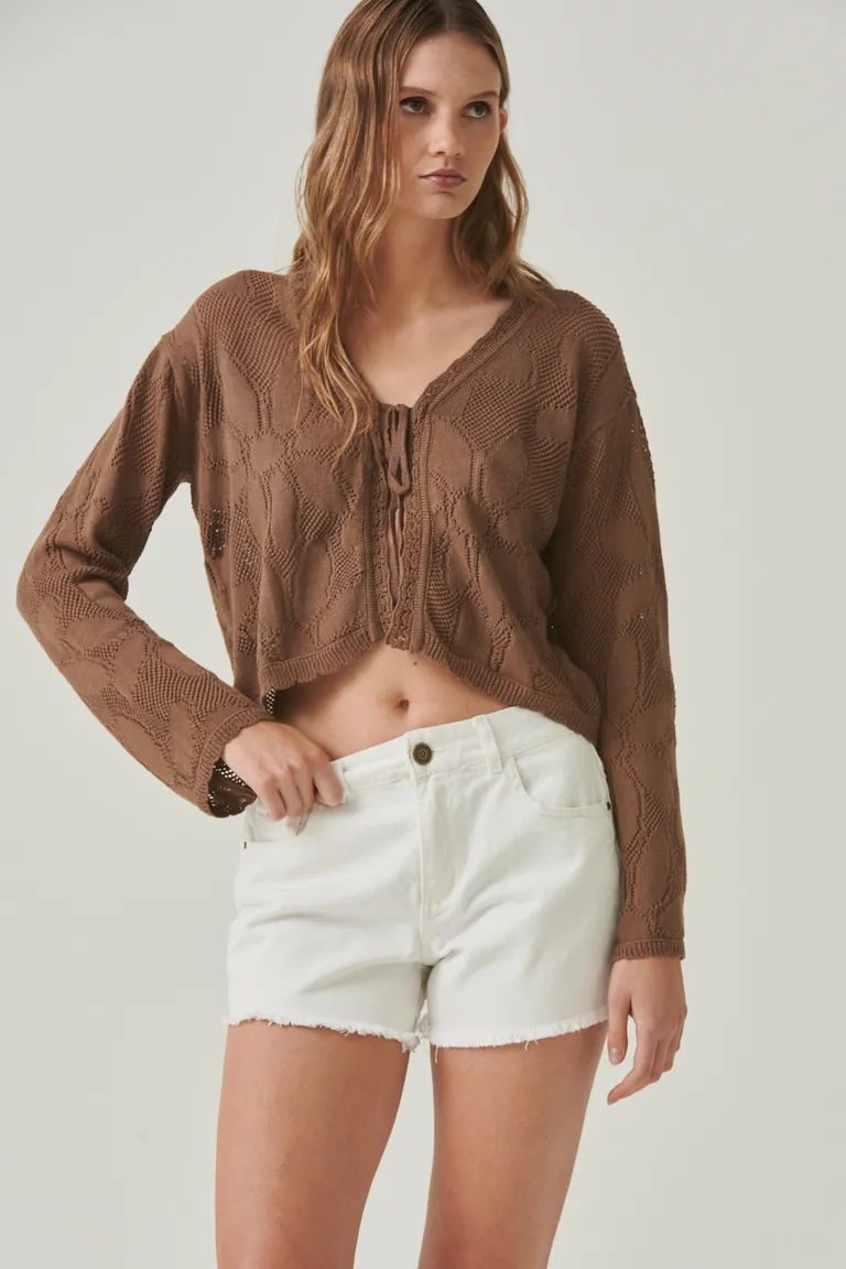 Kimono de algodón con estampado floral calado - Prenda liviana y fresca para el verano de Sweet en Kimonos para argentina