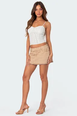 Minifalda denim deshilachada charli de Edikted en Shorts para argentina