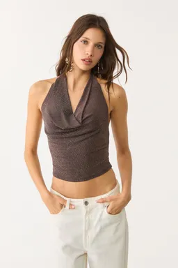 Top halter con brillos de Stradivarius en Tops para argentina