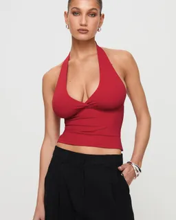 Top halter whimsy rojo de Princess Polly en Tops para argentina