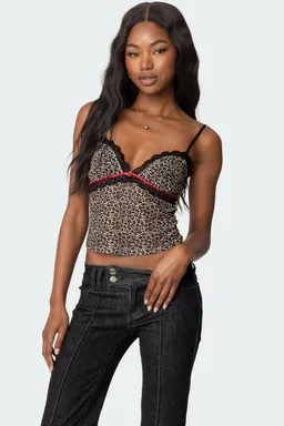 Musculosa leopardo encaje de Edikted en Tops para argentina