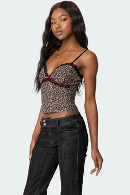 Musculosa leopardo encaje de Edikted en Tops para argentina