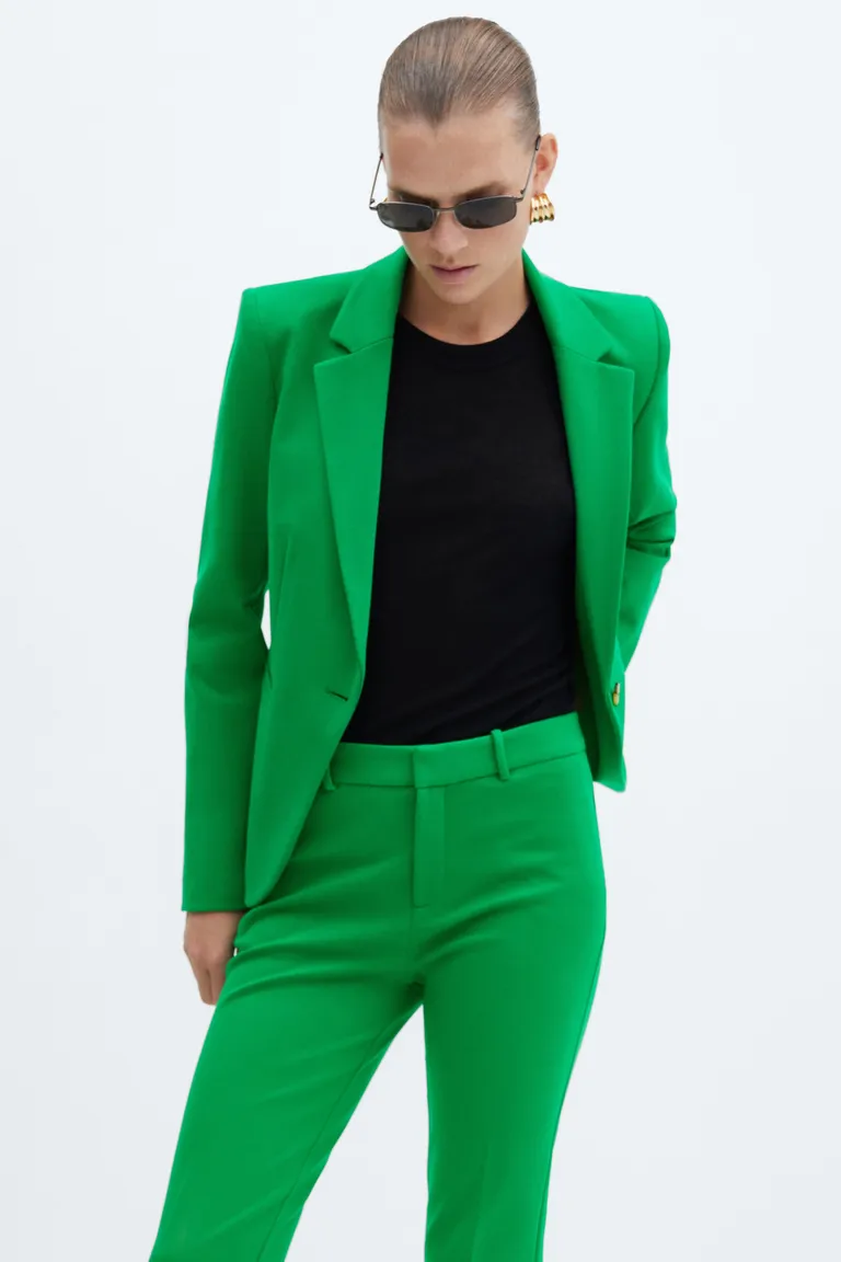Pantalón recto punto roma de Mango en Pantalones para argentina