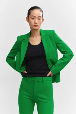Pantalón recto punto roma de Mango en Pantalones para argentina