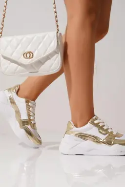 Nami blanco oro de Araquina en Zapatillas para argentina