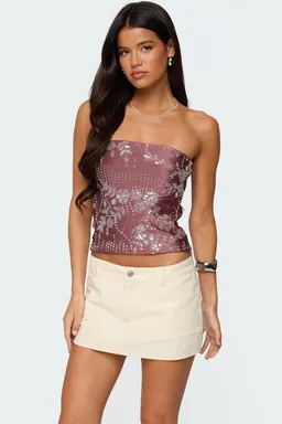 Top strapless zelda con lentejuelas de Edikted en Tops para argentina