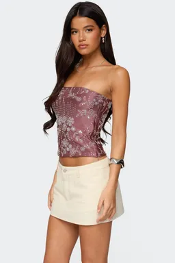 Top strapless zelda con lentejuelas de Edikted en Tops para argentina