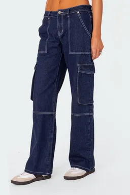 Jean cargo alyssa con costuras de Edikted en Pantalones para argentina