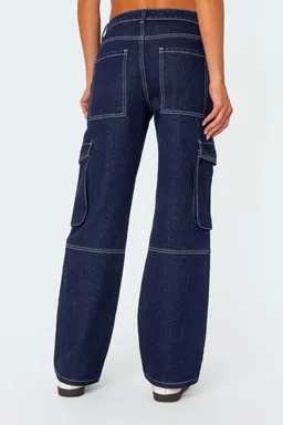 Jean cargo alyssa con costuras de Edikted en Pantalones para argentina