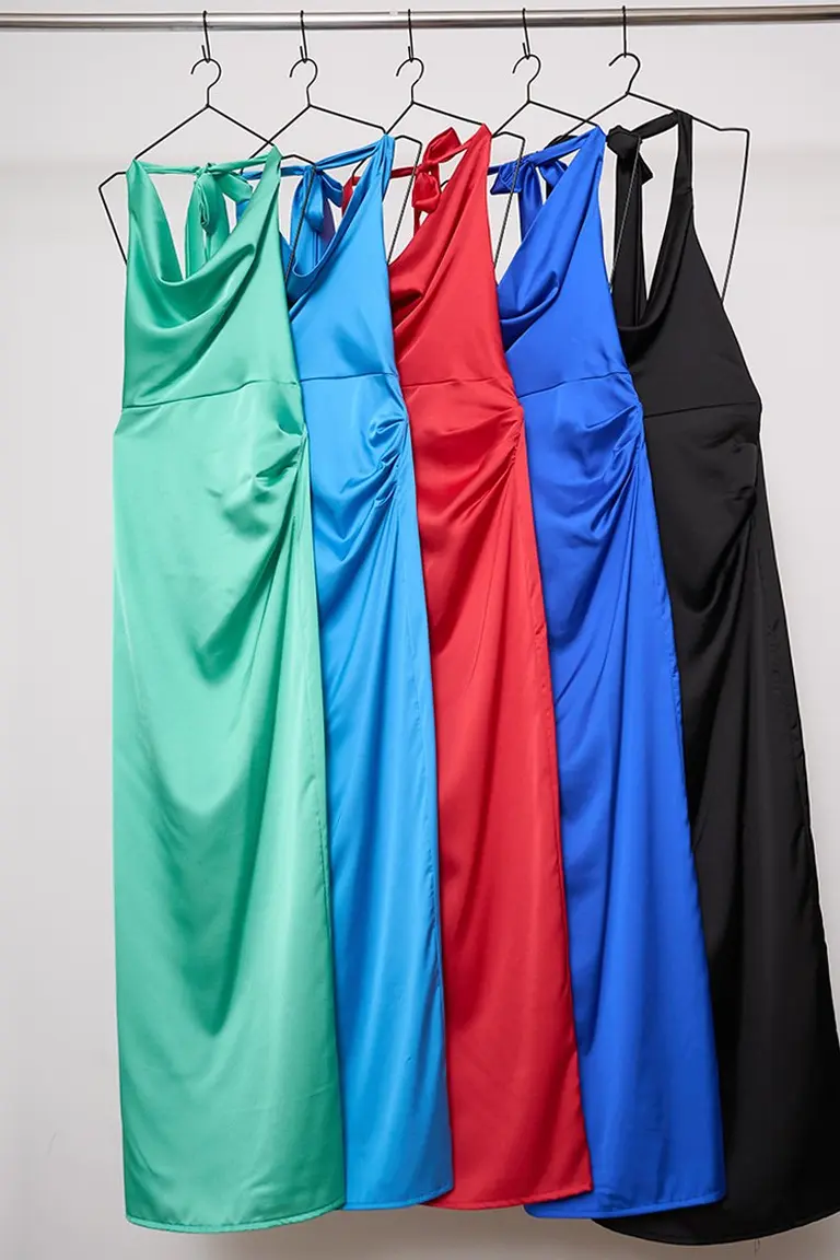 Vestido Drapeado Elegante de Design Plus en Vestidos para argentina