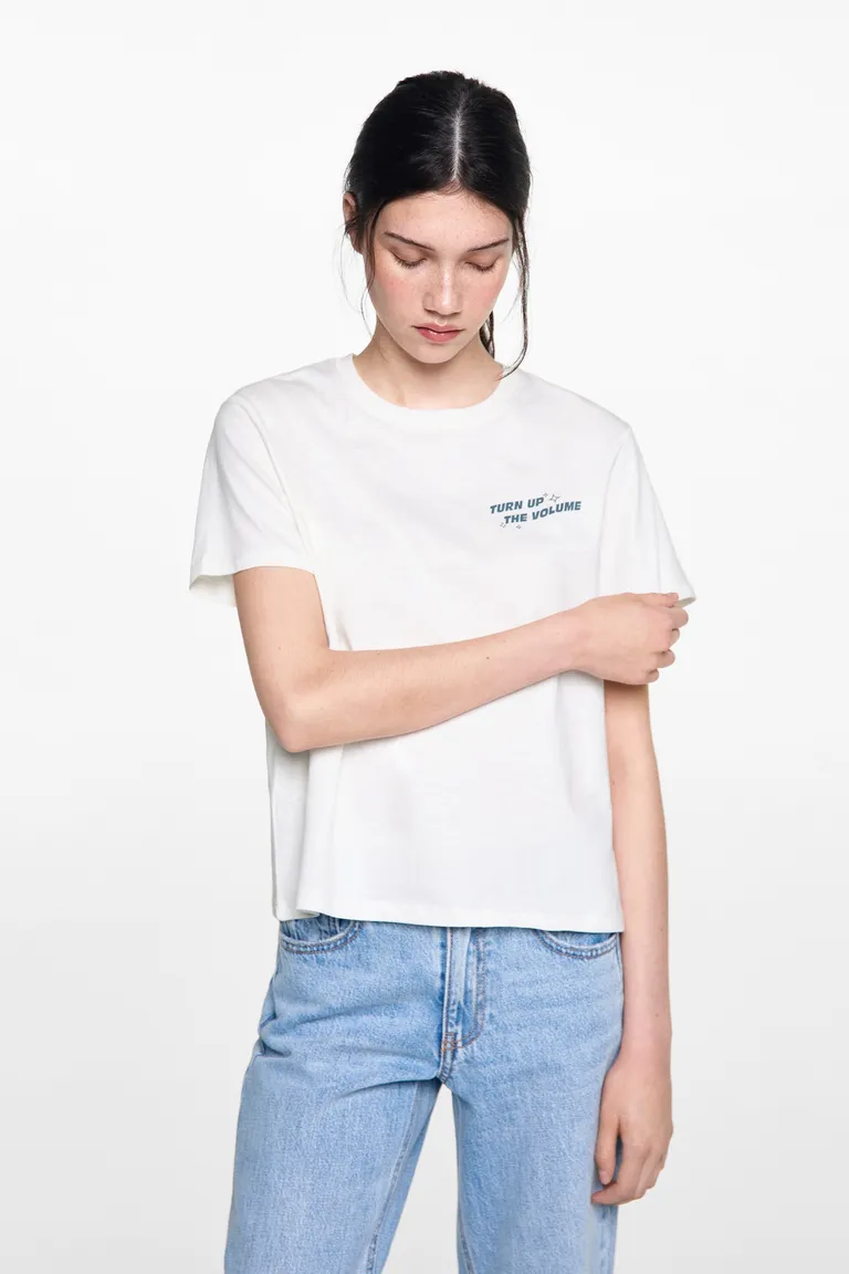 Remera estampada algodón de Mango Teen en Remeras para argentina