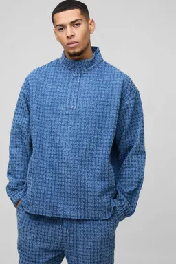 Camisa denim texturizada oversize de Boohooman en Camisas para argentina