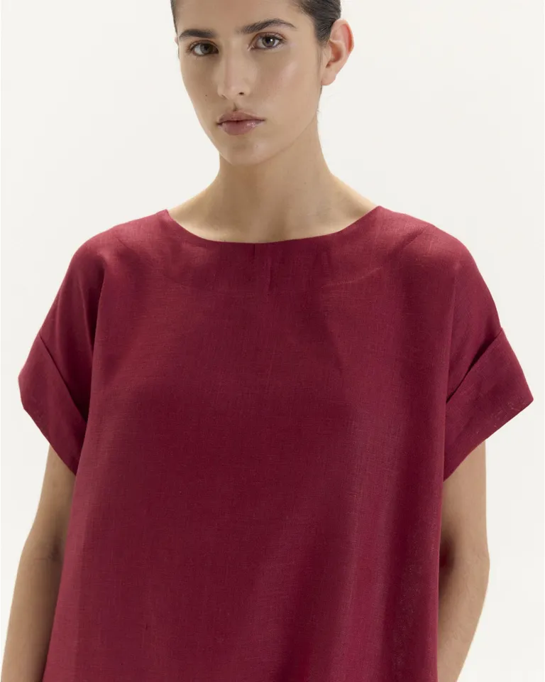 Vestido Natsuki Midi de Corte Cuadrado y Mangas Caídas de Blue Sheep en Vestidos para argentina