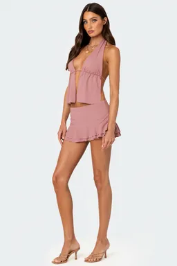 Mini skort kobi con volados de Edikted en Shorts para argentina