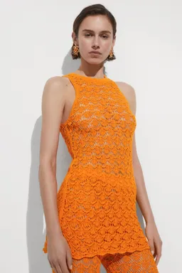 Pantalón crochet flare de Mango en Pantalones para argentina