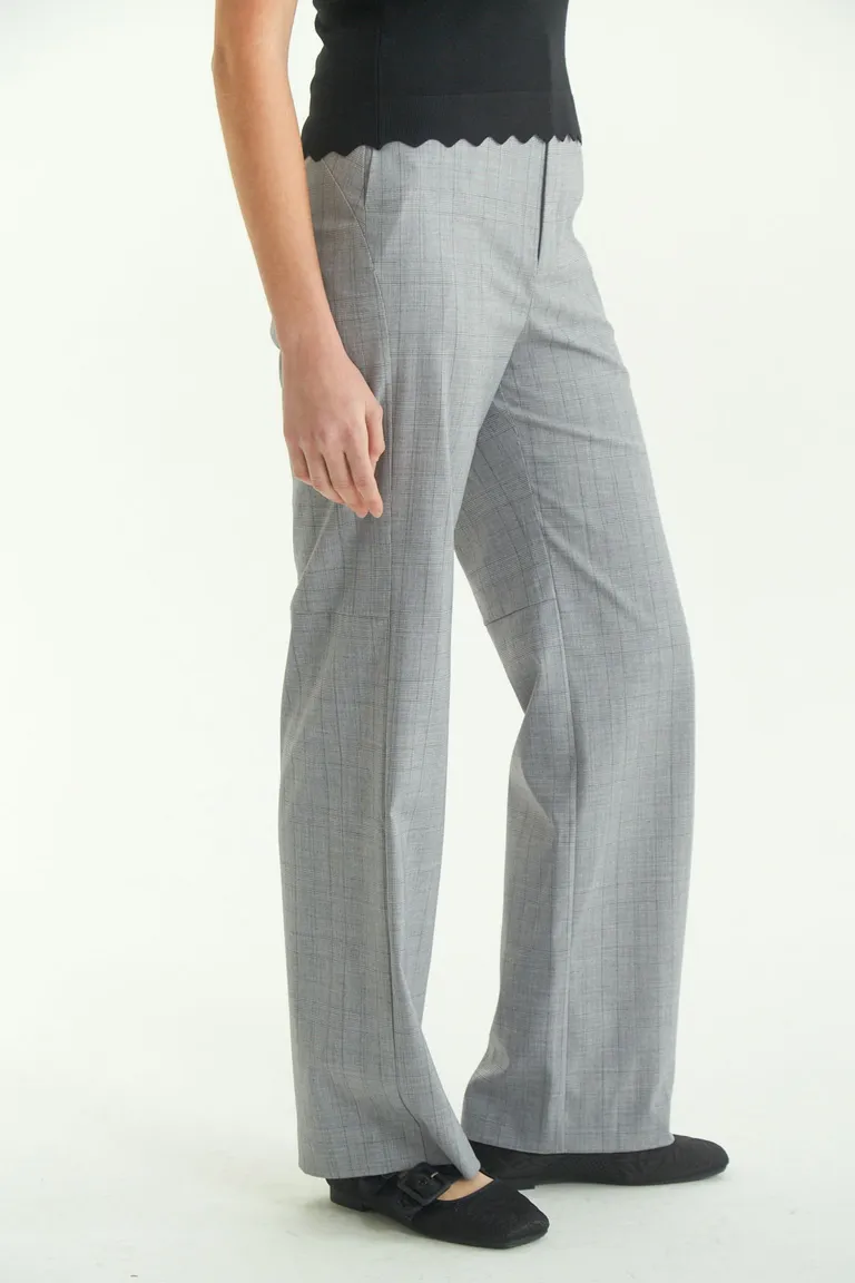 Pantalón de corte recto y tiro alto con acabado Gales de Las Pepas en Pantalones para argentina