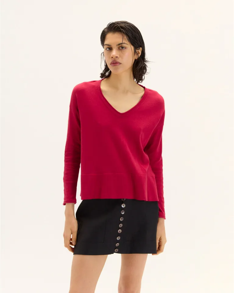 Sweater de tejido fino con escote en V y silueta relajada de Blue Sheep en Buzos y Sweaters para argentina