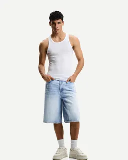 Bermuda denim holgada de Bershka en Bermudas y Shorts para argentina