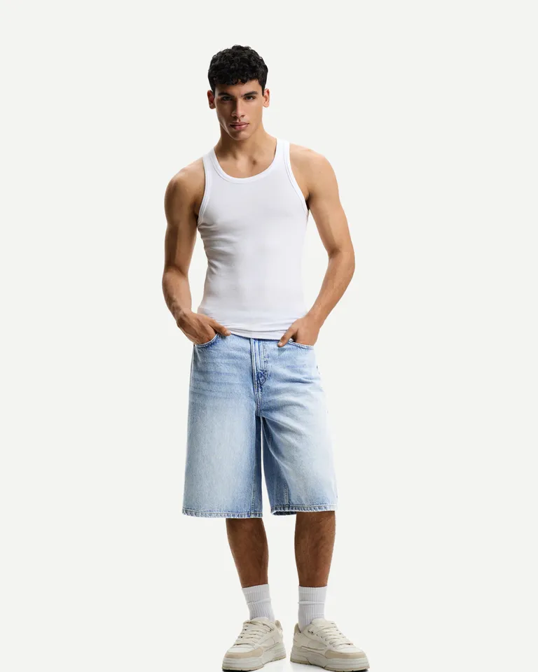 Bermuda denim holgada de Bershka en Bermudas y Shorts para argentina