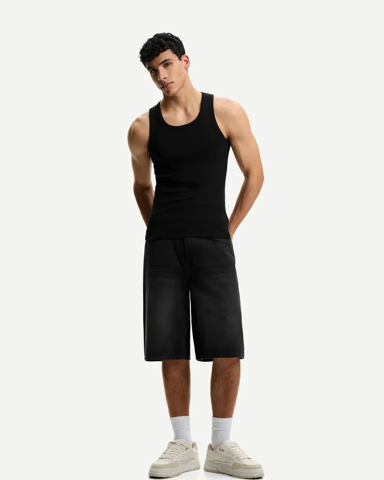 Bermuda denim holgada de Bershka en Bermudas y Shorts para argentina