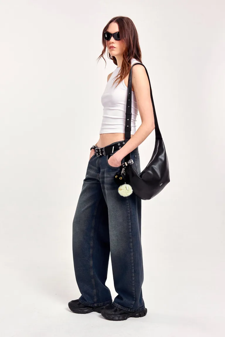 Pantalones vaqueros de corte baggy y tiro bajo en tono azul medio de 47 Street en Pantalones para argentina