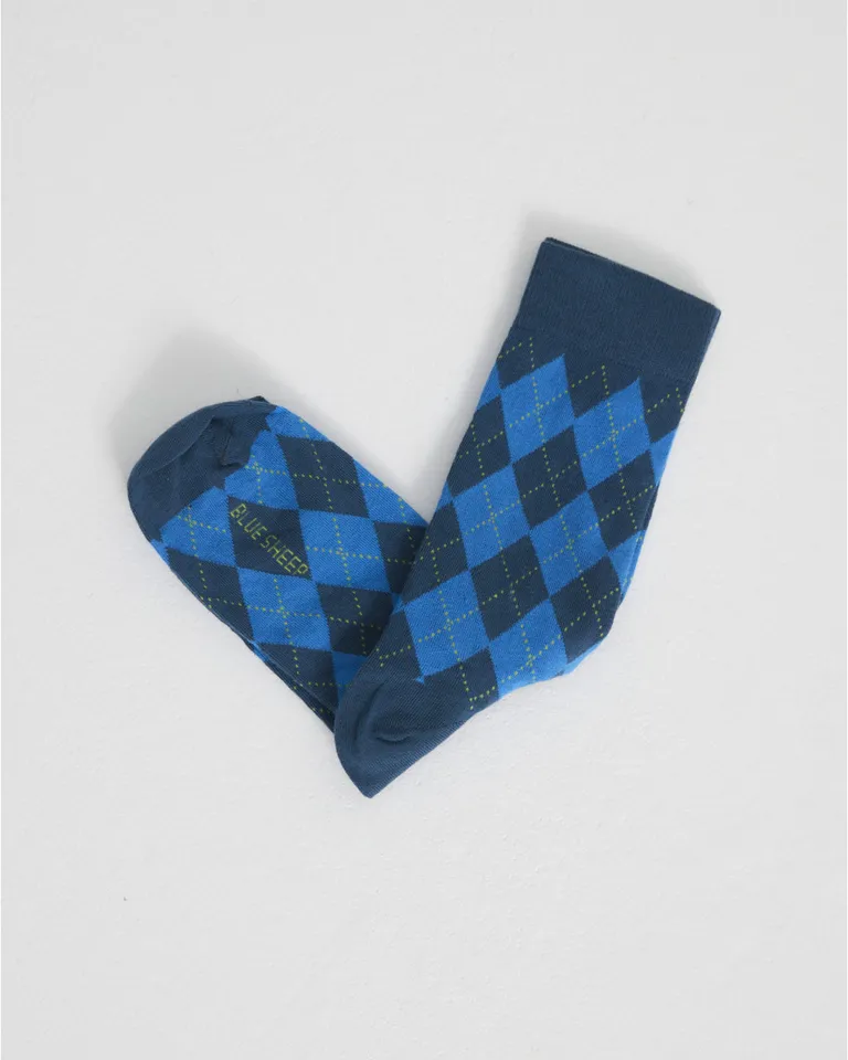 Soquetes con patrón de rombos de caña corta para uso diario de Blue Sheep en Ropa Interior y Medias para argentina