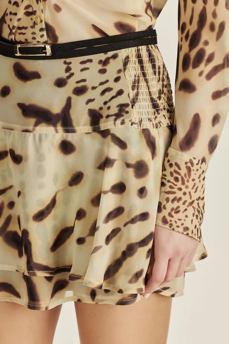 Mini falda estampada de gasa con diseño exclusivo y calce cómodo de Tucci en Faldas para argentina