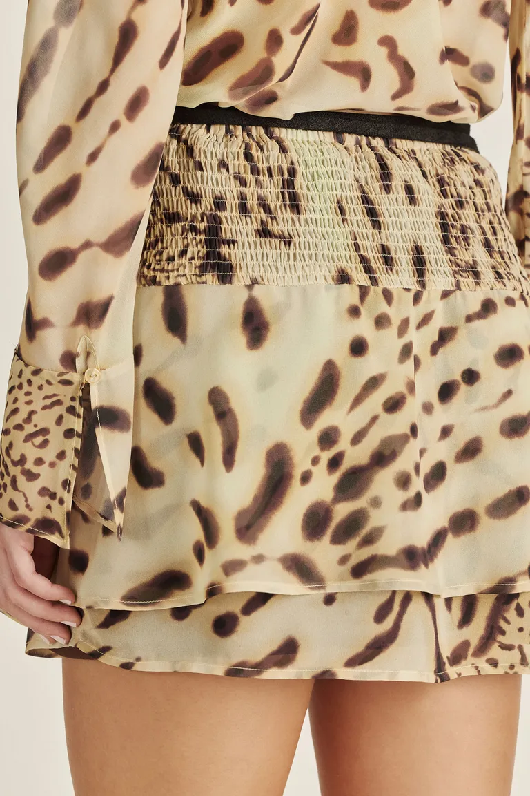 Mini falda estampada de gasa con diseño exclusivo y calce cómodo de Tucci en Faldas para argentina