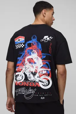 Remera honda oversize licencia racing de Boohooman en Remeras y Polos para argentina