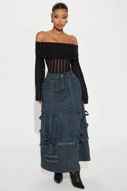 Falda maxi denim de Fashion Nova en Faldas para argentina