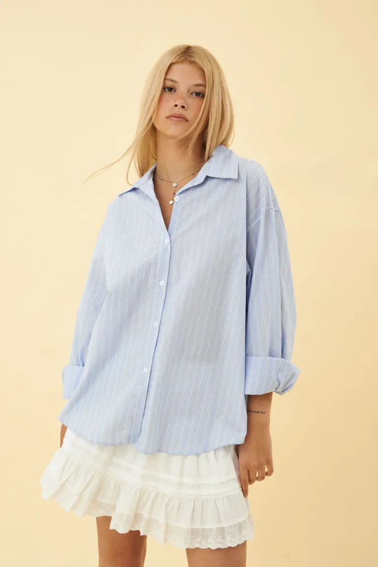 Camisa de corte holgado y mangas abullonadas para mujer de Apricot en Camisas para argentina