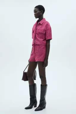 Shorts tweed tiro medio de Mango en Shorts para argentina
