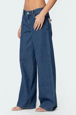 Jean tiro bajo bolsillos encaje de Edikted en Pantalones para argentina