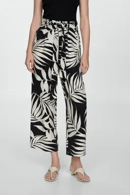 Pantalón estampado con lazo de Mango en Pantalones para argentina
