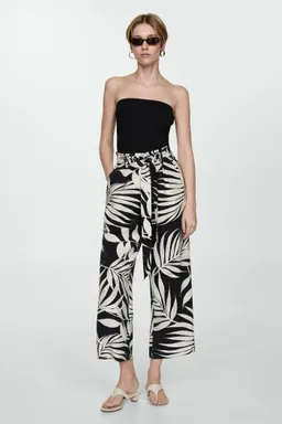 Pantalón estampado con lazo de Mango en Pantalones para argentina