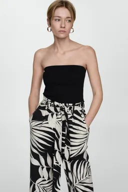 Pantalón estampado con lazo de Mango en Pantalones para argentina