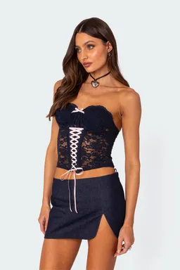 Corset cinch encaje transparente de Edikted en Ropa Interior y Medias para argentina