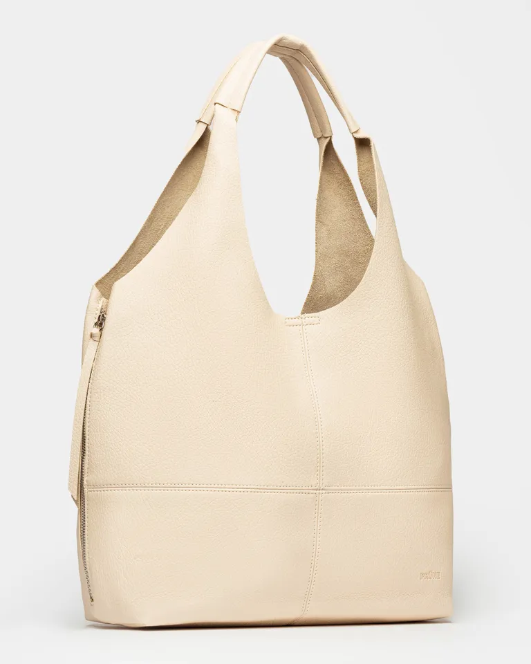 Bolso shopper Amalfi de efecto cuero graneado con detalles metálicos de Prüne en Bolsos y Carteras para argentina